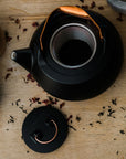 Enamel Lined Cast Iron Teapot