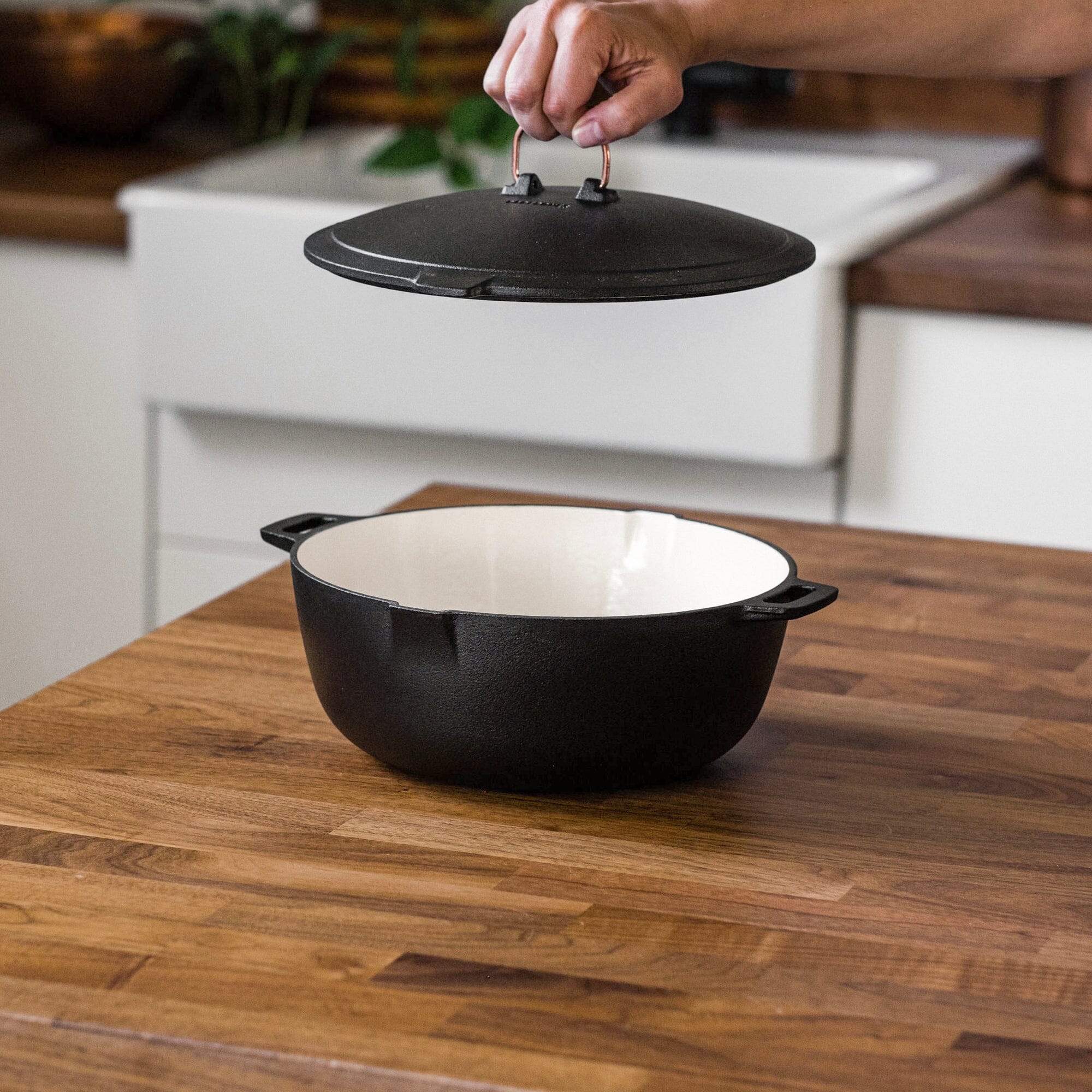 Barebones Living Cast Iron Crock Pot - Thumbnail 5