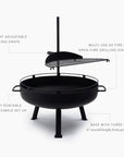 Cowboy Fire Pit Grill - 23"