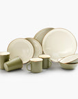 Enamelware 2-Tone Dining Collection - Olive Drab