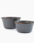 Enamel Mixing Bowl Set - Slate Gray