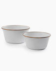 Enamel Mixing Bowl Set - Eggshell