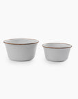 Enamel Mixing Bowl Set - Eggshell