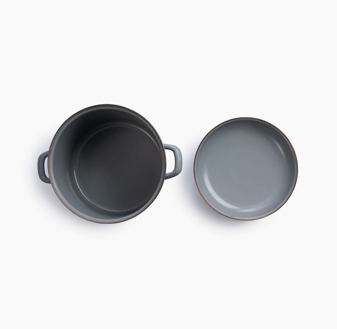 Enamel Stock Pot - Slate Gray