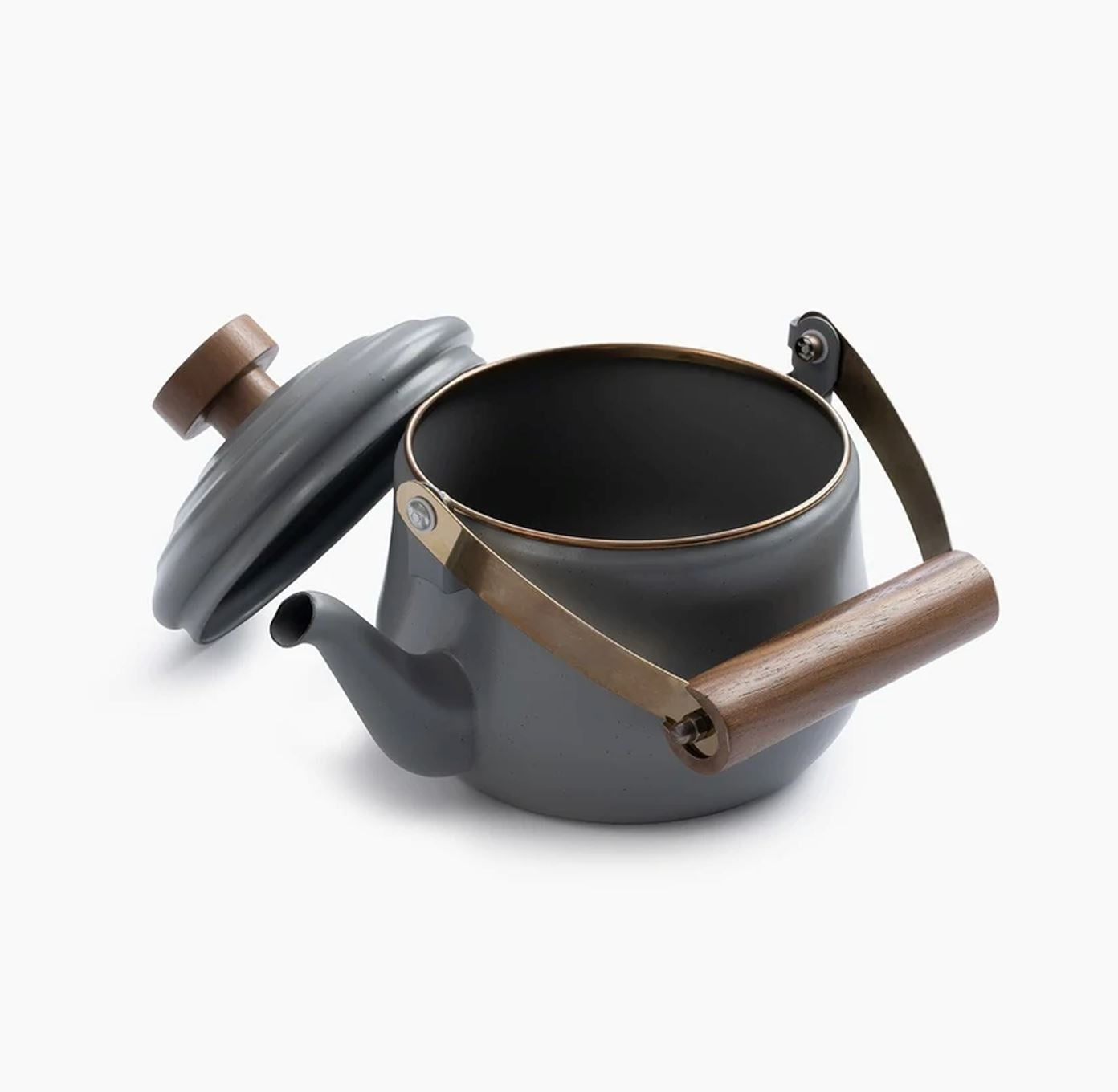 Enamel Teapot - Slate Gray